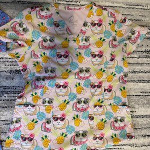 Maevn Hawaiian Guinea Pigs Scrub Top